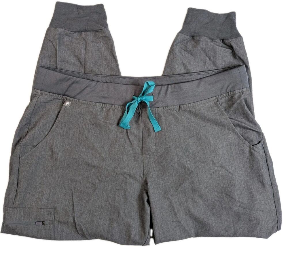 FIGS Zamora Jogger Scrub Pants Women's XL Petite 5 Pockets Graphite Gray